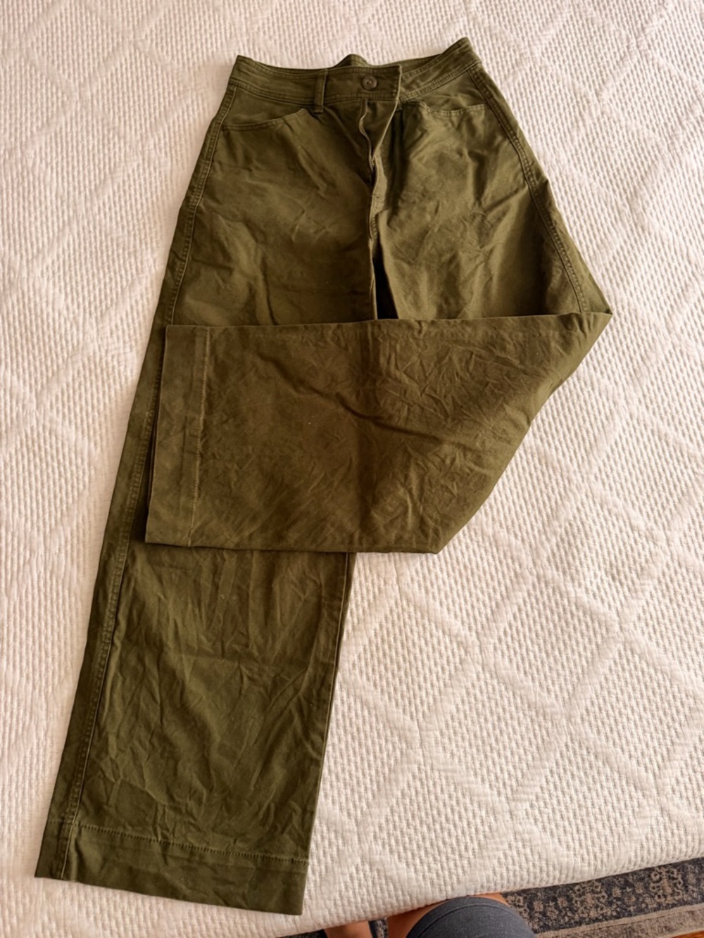 Old Navy Olive high rise wide leg